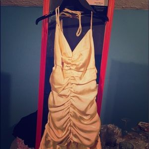 Gorgeous golden yellow mini dress